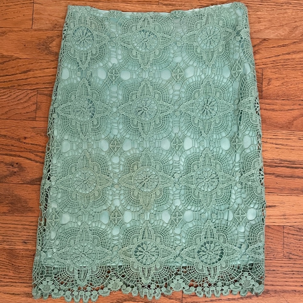 Akira Lace Seafoam Pencil Skirt Size S